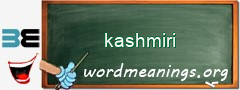 WordMeaning blackboard for kashmiri